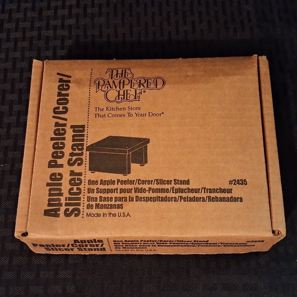 The Pampered Chef Apple Peeler Corer Slicer Stand #2435 New In Box